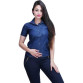 Womens Denim Solid Casual Collared Neck Shirt Blue Pattern